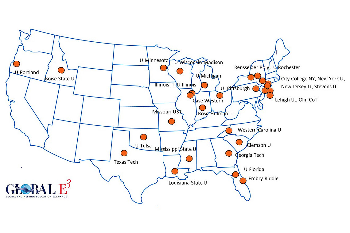 Übersicht Global E3 US map