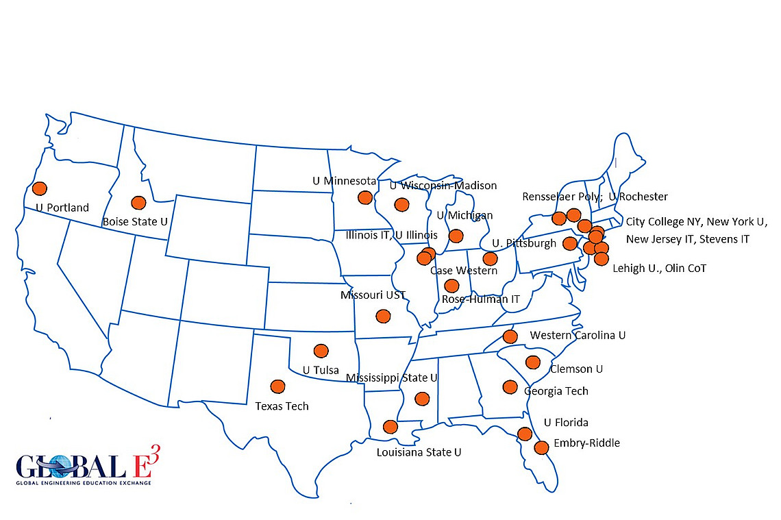 Übersicht Global E3 US map