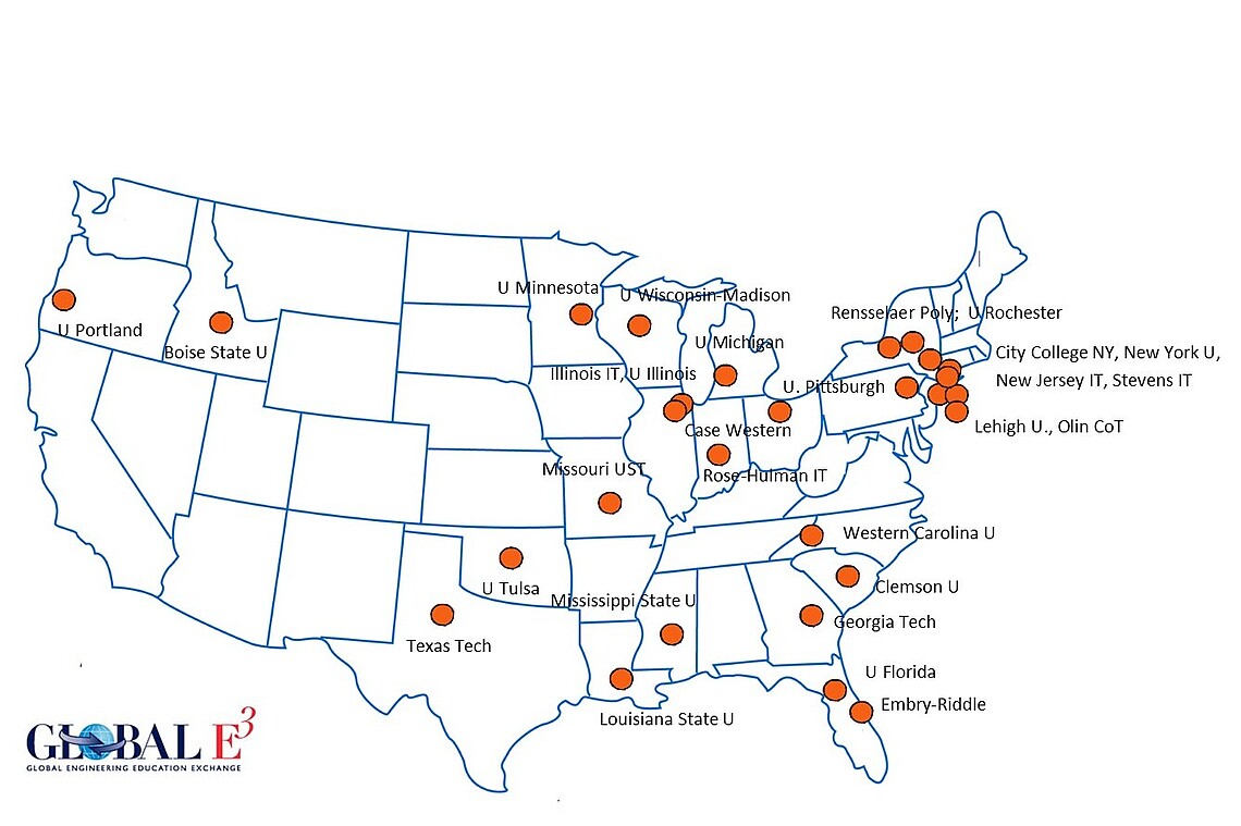 Übersicht Global E3 US map