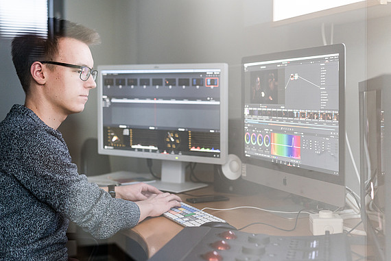 DMI, Studierende des Department Medientechnik, Video Labor, Nath