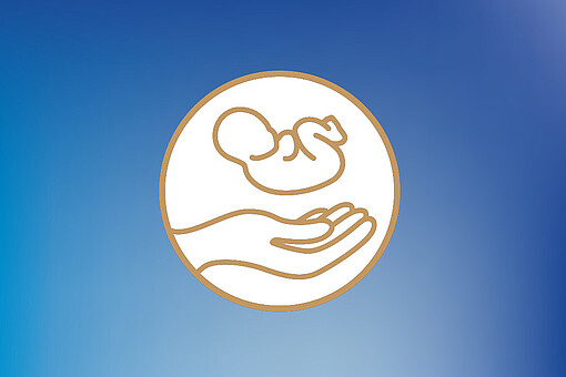 
                Hand im Kreis fängt Baby auf
            