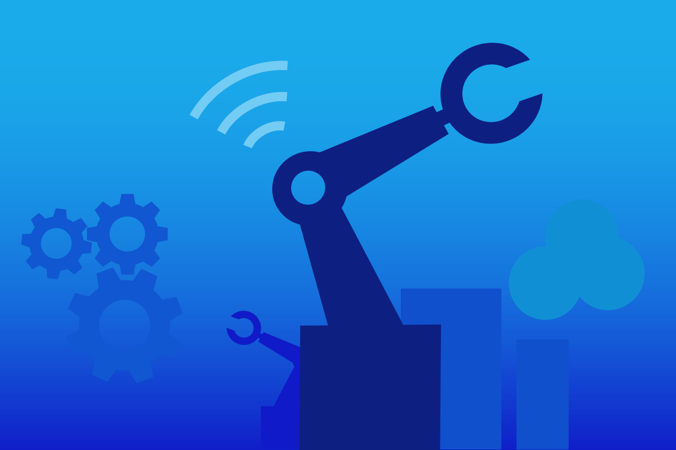 
                Industrie 4.0 Grafik Zukunft mit Elektrotechnik
            