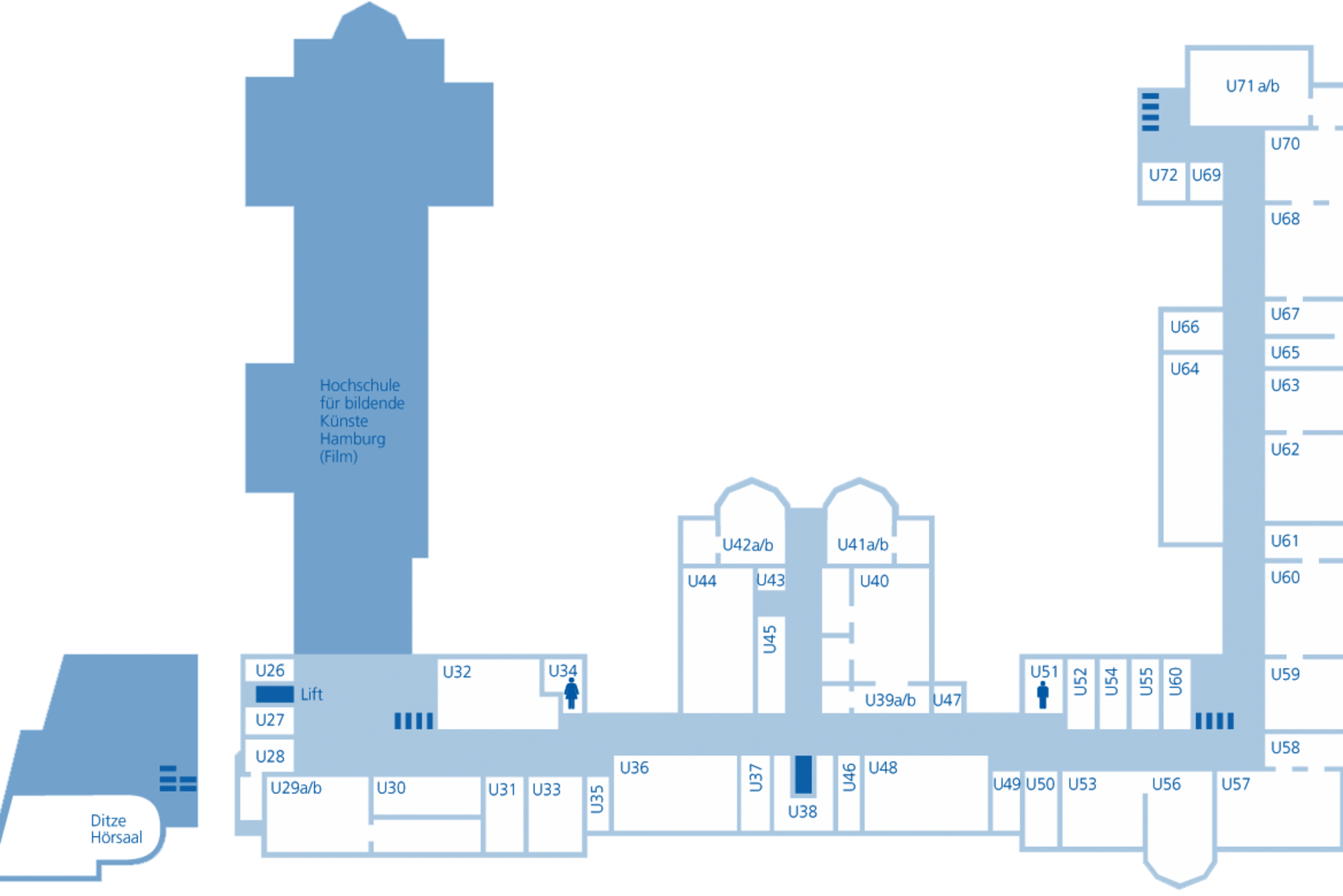 
                                                Gebäude A (Hauptgebäude) – Untergeschoss
                                            