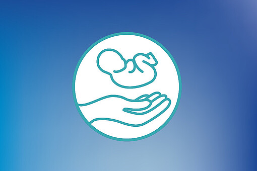 
                Hand im Kreis fängt Baby auf
            